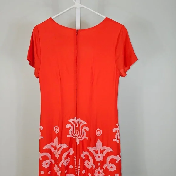 Eva Franco Orange/Red dress size 6 sequence - Picture 3 of 7